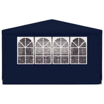 Professional Party Tent with Side Walls 4x9 m Blue 90 g/m?