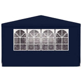Professional Party Tent with Side Walls 4x9 m Blue 90 g/m² - 45-Degree Angle