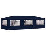 Professional Party Tent with Side Walls 4x9 m Blue 90 g/m?