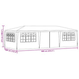 Professional Party Tent with Side Walls 4x9 m Blue 90 g/m² - Extra Image