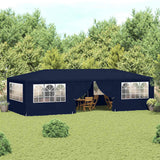 Professional Party Tent with Side Walls 4x9 m Blue 90 g/m?