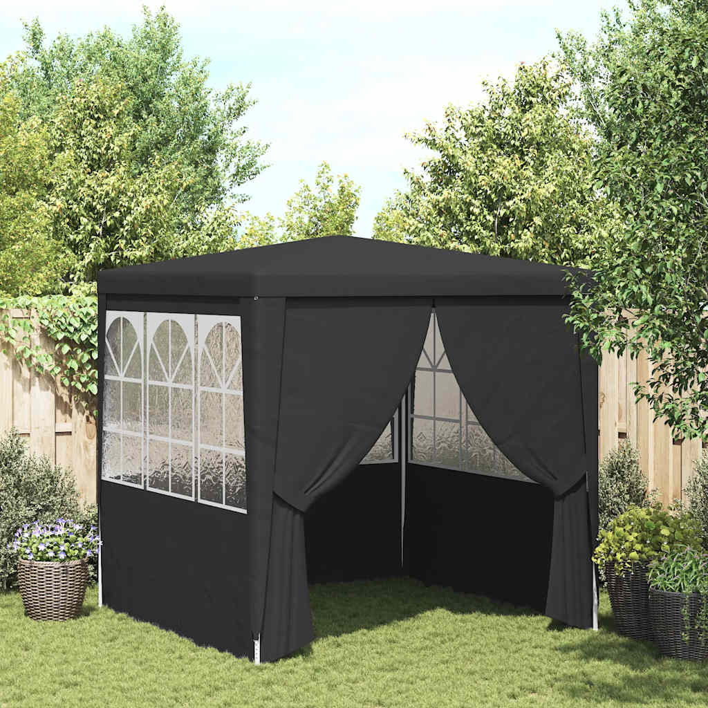 Professional Party Tent with Side Walls 2x2 m Anthracite 90 g/m²
