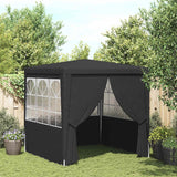 Professional Party Tent with Side Walls 2x2 m Anthracite 90 g/m² - Front View