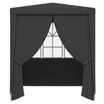 Professional Party Tent with Side Walls 2x2m Anthracite 90 g/m²