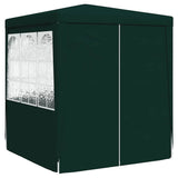 Professional Party Tent with Side Walls 2x2 m Green 90 g/m² - Side View