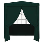 Professional Party Tent with Side Walls 2.5x2.5 m Green 90 g/m?