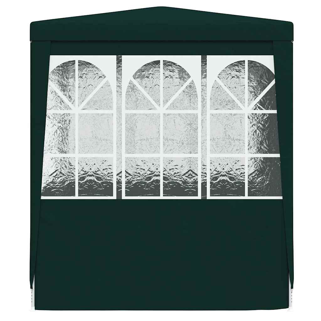 Professional Party Tent with Side Walls 2.5x2.5 m Green 90 g/m?