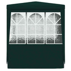 Professional Party Tent with Side Walls 2.5x2.5 m Green 90 g/m?