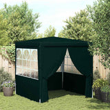 Professional Party Tent with Side Walls 2.5x2.5 m Green 90 g/m?