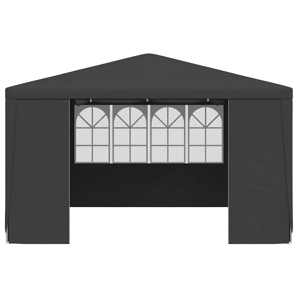 Professional Party Tent with Side Walls 4x4 m Anthracite 90 g/m²