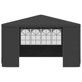 Professional Party Tent with Side Walls 4x4 m Anthracite 90 g/m² - Top-Down View