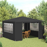 Professional Party Tent with Side Walls 4x4 m Anthracite 90 g/m²