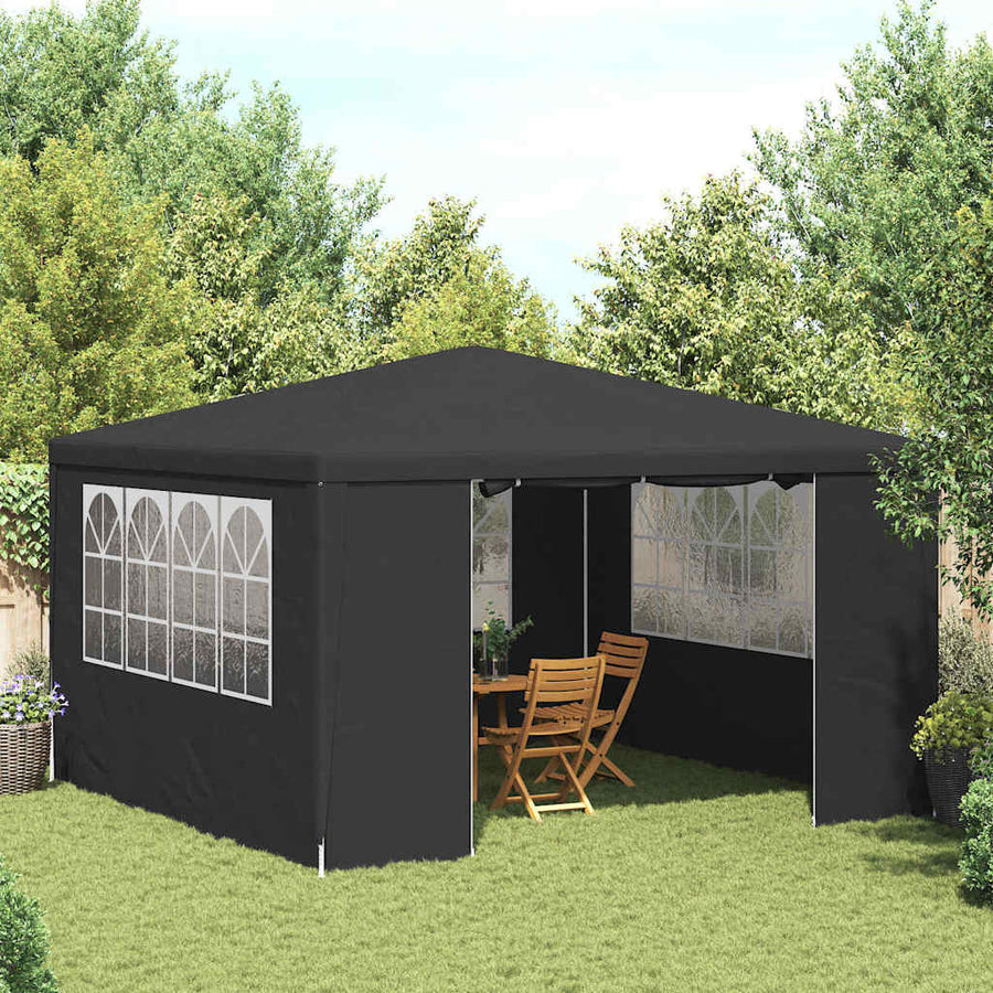 Professional Party Tent with Side Walls 4x4m Anthracite 90 g/m²