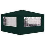Professional Party Tent with Side Walls 4x4 m Green 90 g/m?