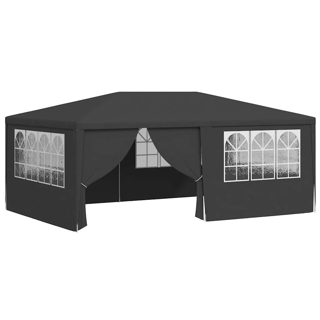 Professional Party Tent with Side Walls 4x6 m Anthracite 90 g/m²