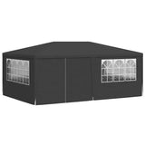 Professional Party Tent with Side Walls 4x6 m Anthracite 90 g/m² - Side View