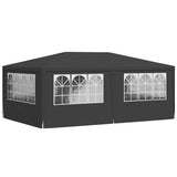 Professional Party Tent with Side Walls 4x6 m Anthracite 90 g/m² - Rear View