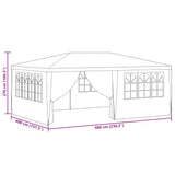 Professional Party Tent with Side Walls 4x6 m Anthracite 90 g/m² - Extra Image