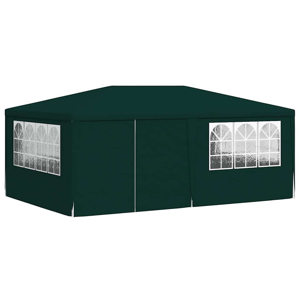 Professional Party Tent with Side Walls 4x6 m Green 90 g/m²