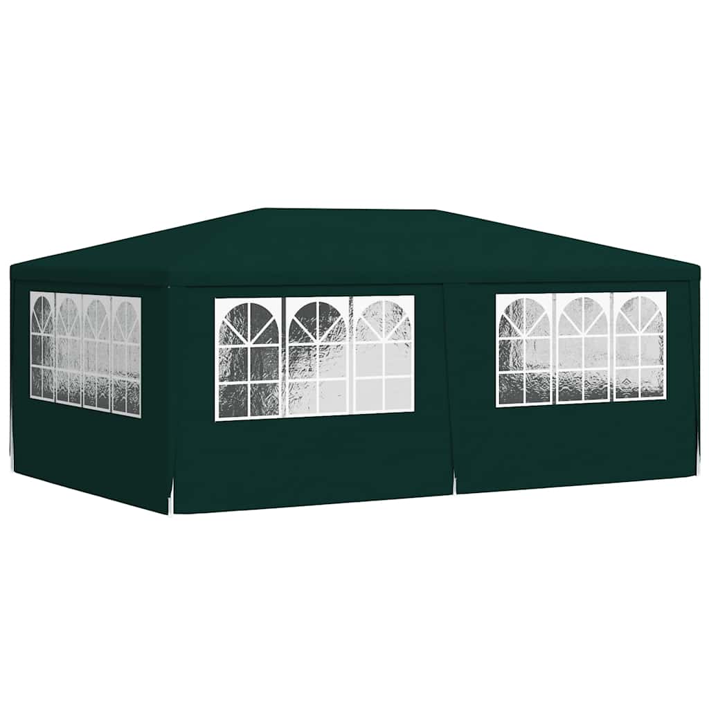 Professional Party Tent with Side Walls 4x6 m Green 90 g/m²