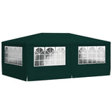 Professional Party Tent with Side Walls 4x6 m Green 90 g/m² - Rear View