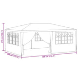 Professional Party Tent with Side Walls 4x6 m Green 90 g/m² - Extra Image