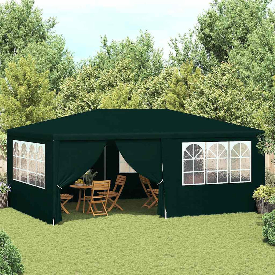 Professional Party Tent with Side Walls 4x6 m Green 90 g/m?