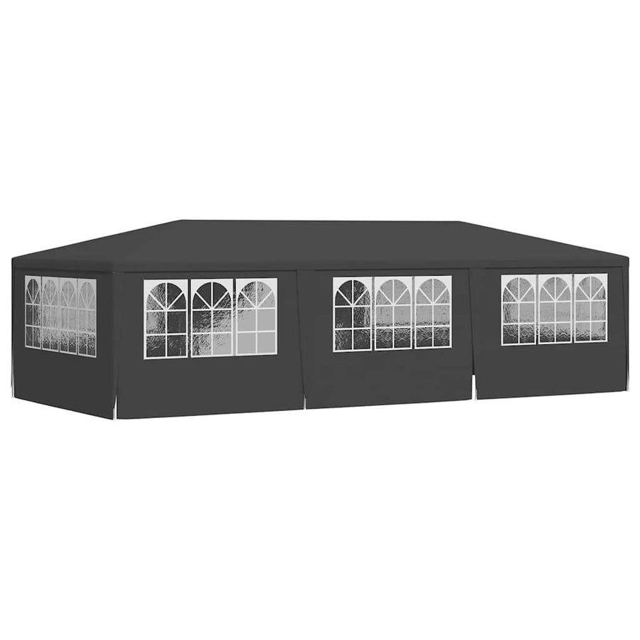 Professional Party Tent with Side Walls 4x9m Anthracite 90 g/m²