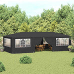 Professional Party Tent with Side Walls 4x9m Anthracite 90 g/m²