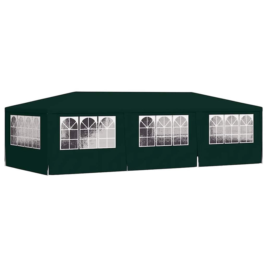 Professional Party Tent with Side Walls 4x9 m Green 90 g/m?