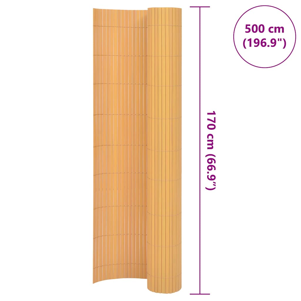Double-Sided Garden Fence 170x500 cm Yellow