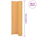 Double-Sided Garden Fence 170x500 cm Yellow