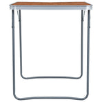 Foldable Camping Table with Metal Frame 80x60 cm
