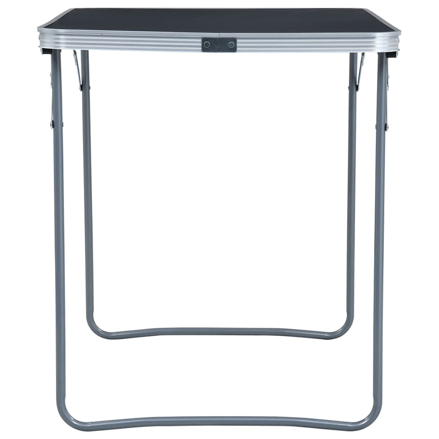 Foldable Camping Table with Metal Frame 80x60 cm Grey