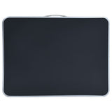 Foldable Camping Table with Metal Frame 80x60 cm Grey - Top-Down View