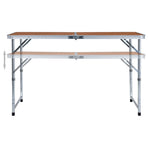 Foldable Camping Table Aluminium 120x60 cm