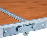 Foldable Camping Table Aluminium 120x60 cm - Rear View