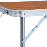 Foldable Camping Table Aluminium 120x60 cm - Close-Up Angle