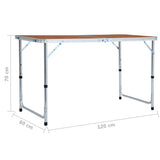 Foldable Camping Table Aluminium 120x60 cm - Extra Image