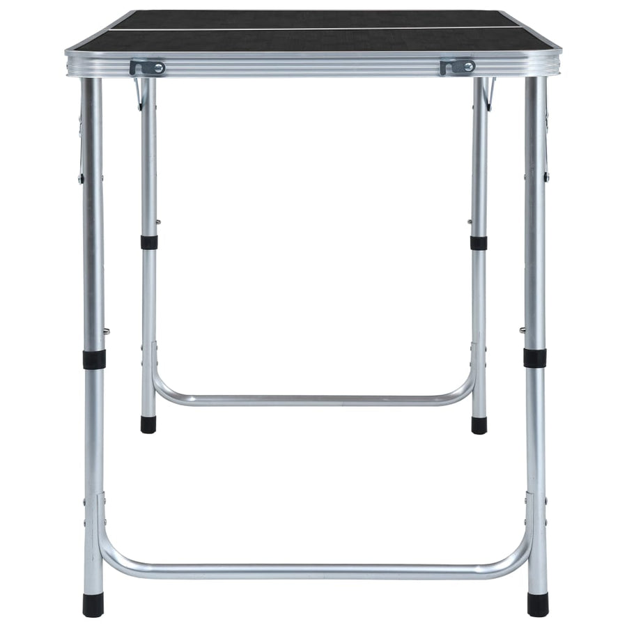 Foldable Camping Table Grey Aluminium 120x60 cm
