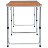 Foldable Camping Table Aluminium 180x60 cm - Top-Down View