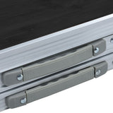 Foldable Camping Table Grey Aluminium 180x60 cm - Low Angle