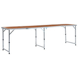Foldable Camping Table Aluminium 240x60 cm