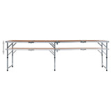 Foldable Camping Table Aluminium 240x60 cm - Top-Down View