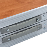 Foldable Camping Table Aluminium 240x60 cm - Close-Up Angle