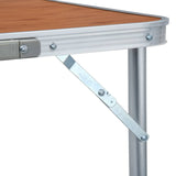 Foldable Camping Table Aluminium 240x60 cm - Low Angle