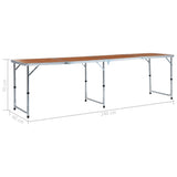 Foldable Camping Table Aluminium 240x60 cm - Extra Image
