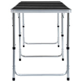 Foldable Camping Table Grey Aluminium 240x60 cm - Top-Down View