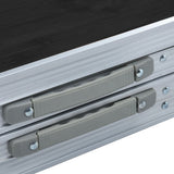 Foldable Camping Table Grey Aluminium 240x60 cm - Low Angle