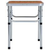 Folding Camping Table Aluminium 60x45 cm - Side View